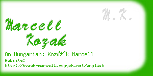 marcell kozak business card